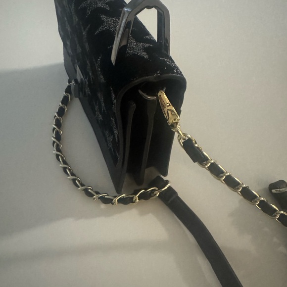 Botkier Black Crossbody Bag with Silver Stars - Picture 5 of 6